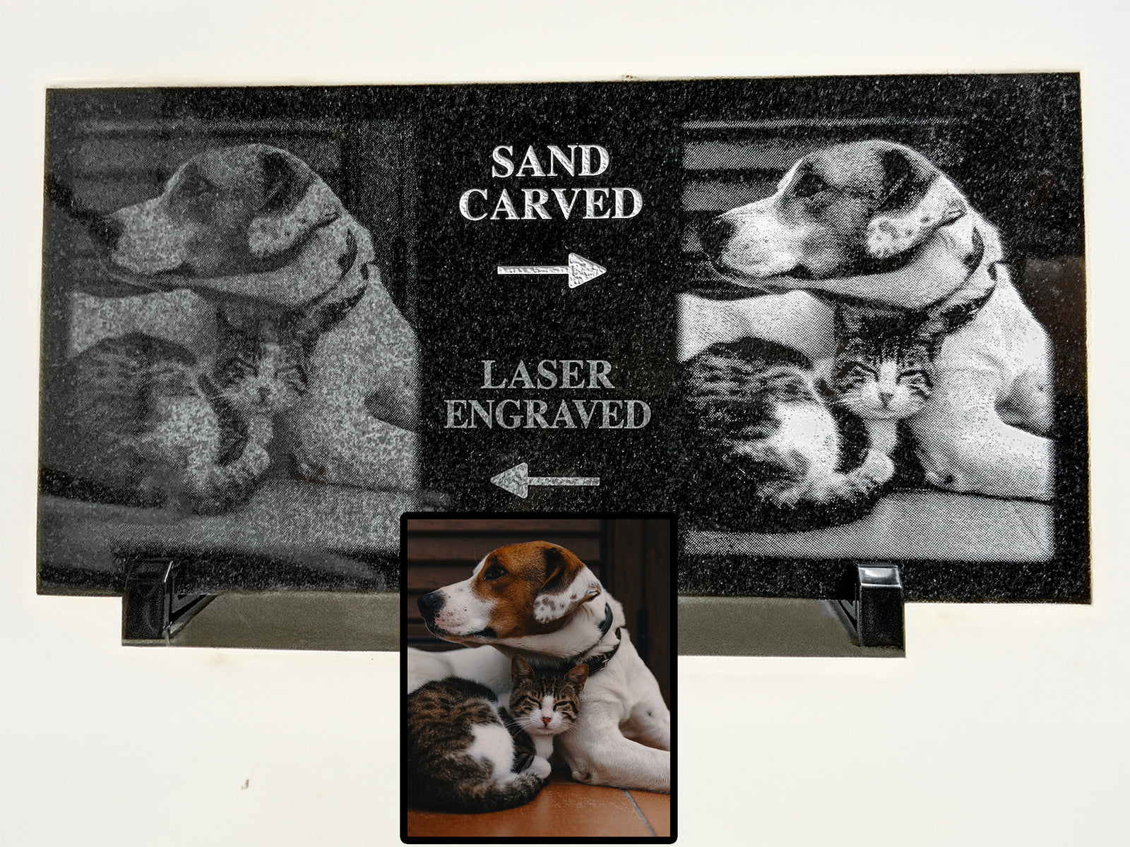 Láser vs sand carved