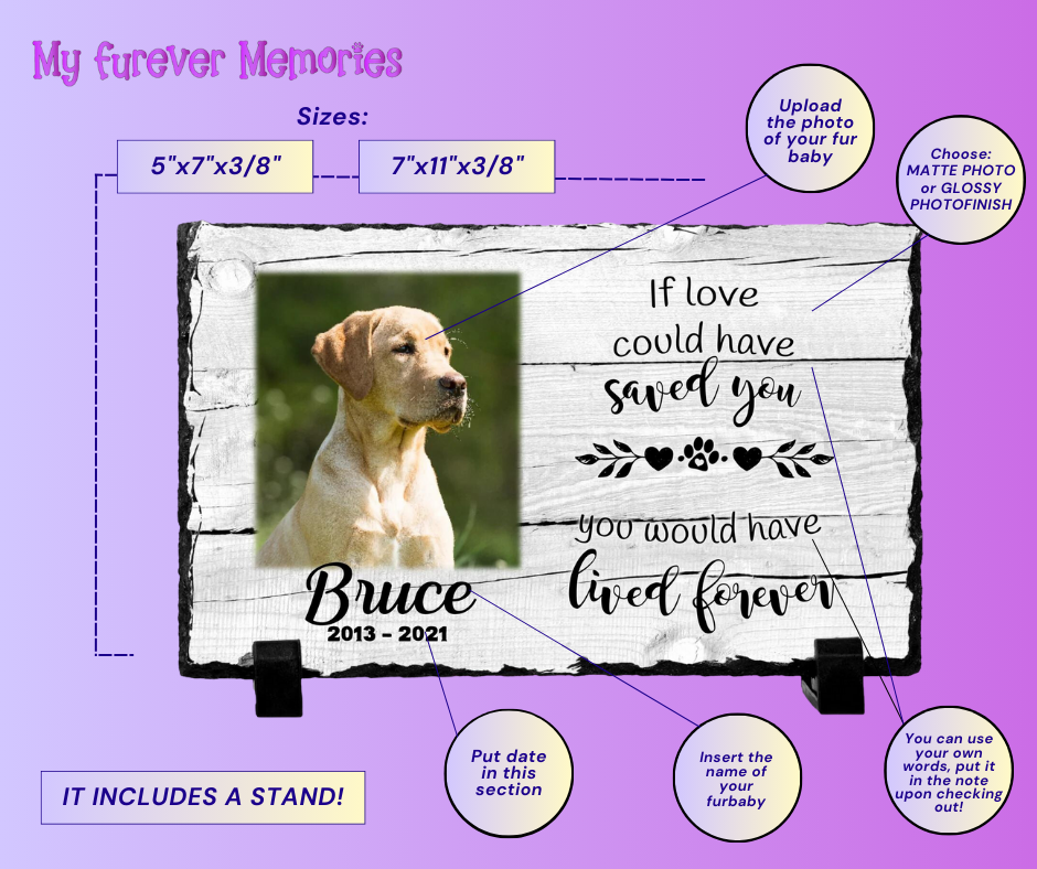 Personalized Dog Memorial   If love alone could have saved you,  Personalized Picture Keepsake