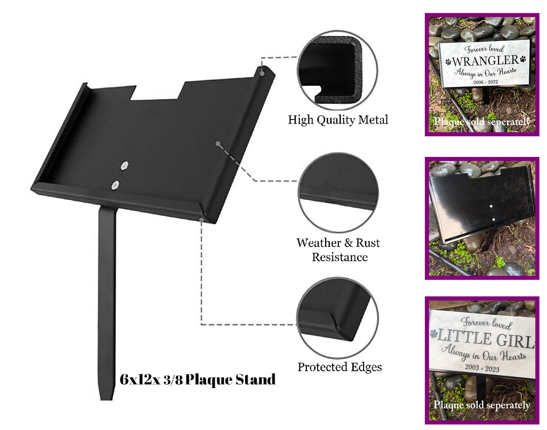 Grave Marker Stand for 6"x 12" Stones, Memorial Stones for Loved One