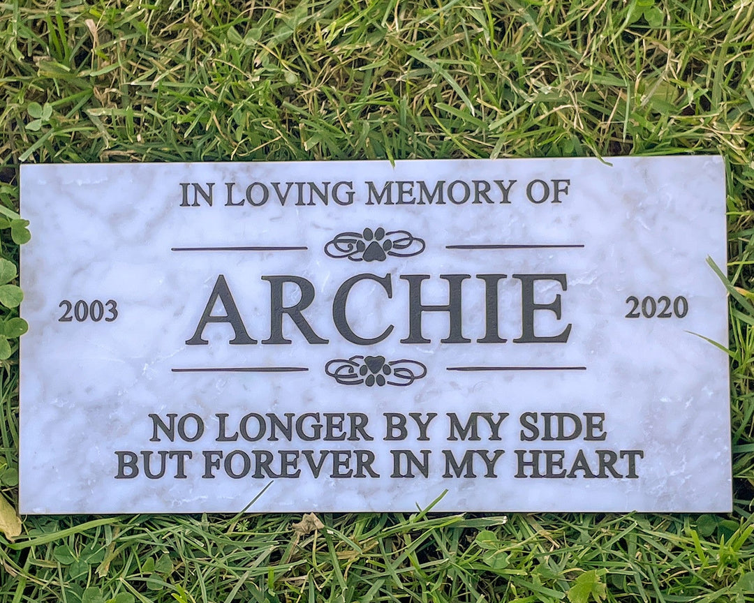 Marble Pet Grave Marker My Furever Memories