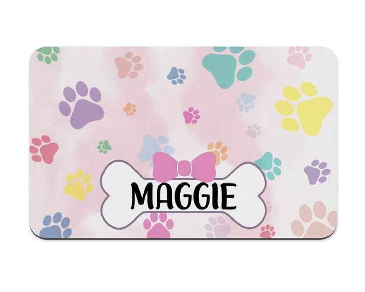 Pastel Paw Prints Pet Placemat