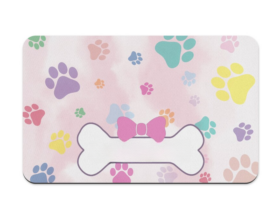 Pastel Paw Prints Pet Placemat