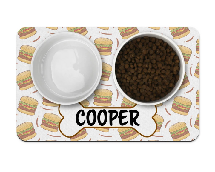 Burgers texture Name Pet Placemat