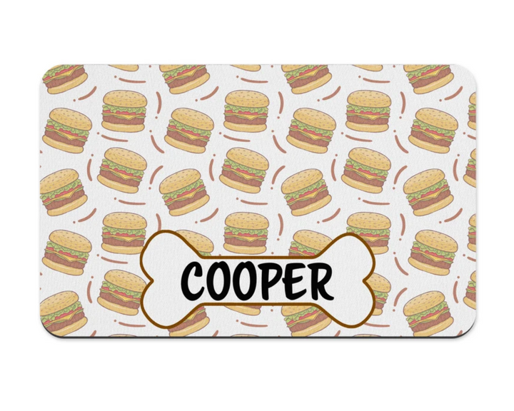 Burgers texture Name Pet Placemat