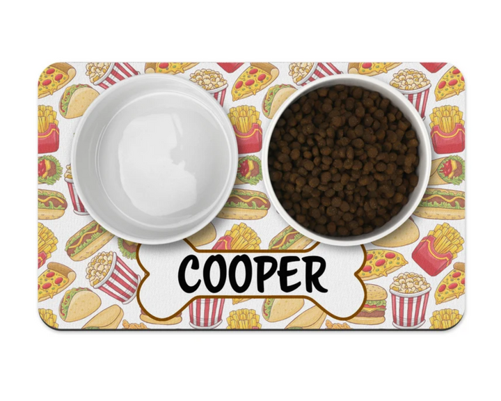 Fast Food texture Name Pet Placemat