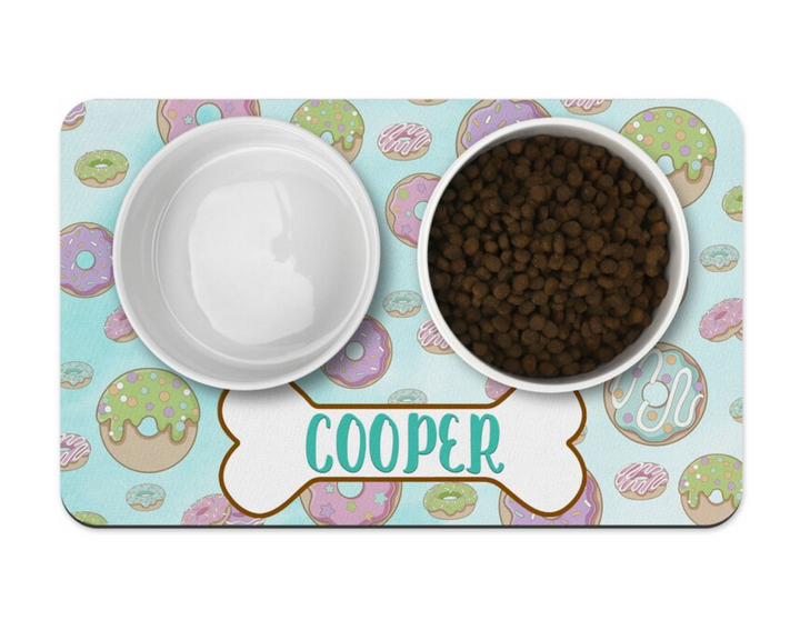 Donuts texture with Bone Name Pet Placemat