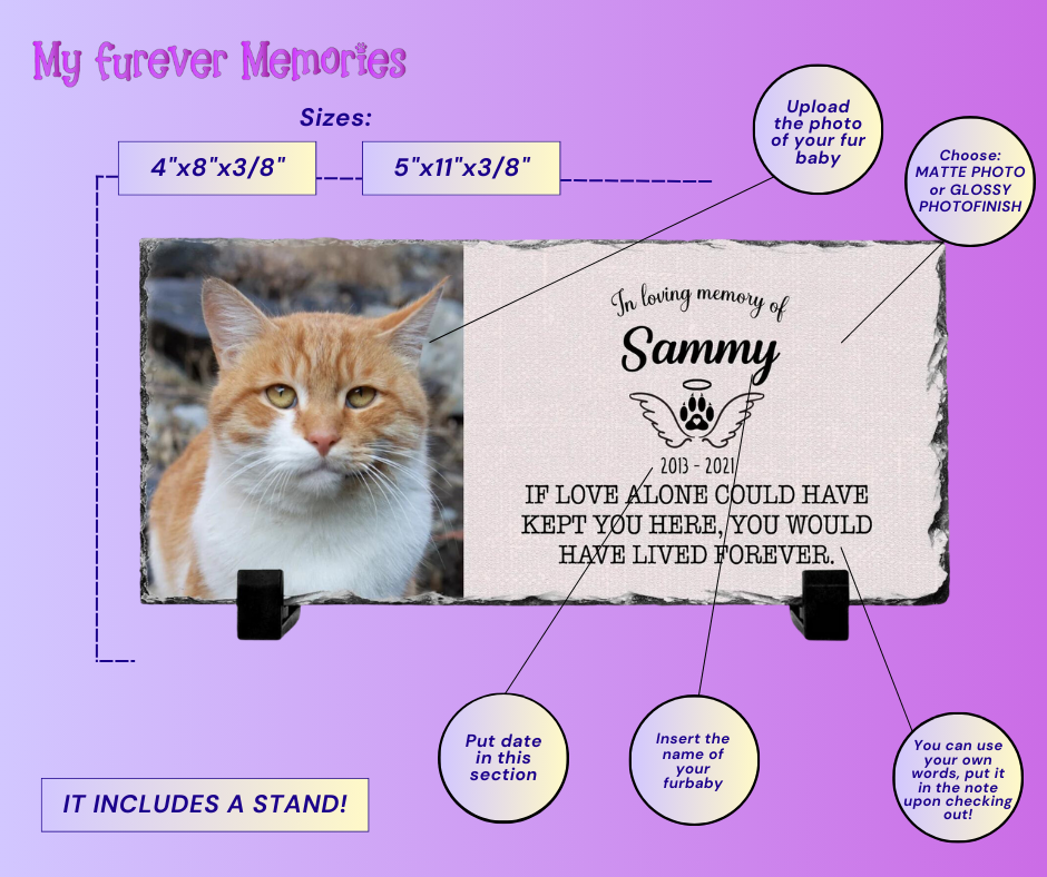 Personalized Cat Memorial Plaque   If love alone could have kept you here  Personalized Picture Keepsake