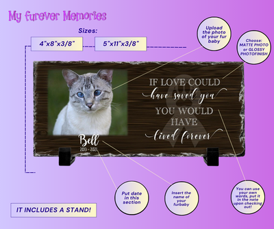 Personalized Cat Memorial Plaque   If love alone could have kept you here  Personalized Picture Keepsake