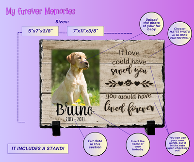 Personalized Dog Memorial   If Love Could Have Saved You  Personalized Picture Keepsake