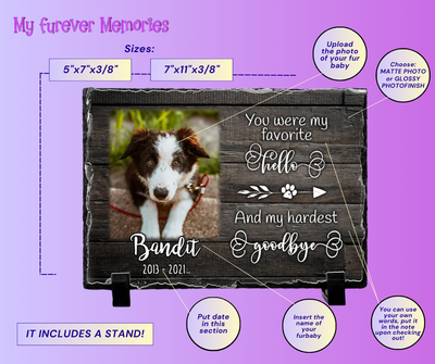 Personalized Dog Memorial   You Were My Favorite Hello and My Hardest Goodbye  Personalized Picture Keepsake