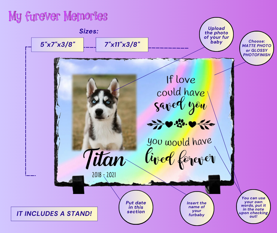 Personalized Dog Memorial Plaque   If love alone could have kept you here  Personalized Picture Keepsake