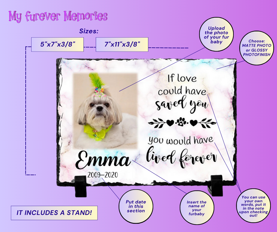 Personalized Dog Memorial Plaque If Love Could Have Saved You Personalized Picture Keepsake