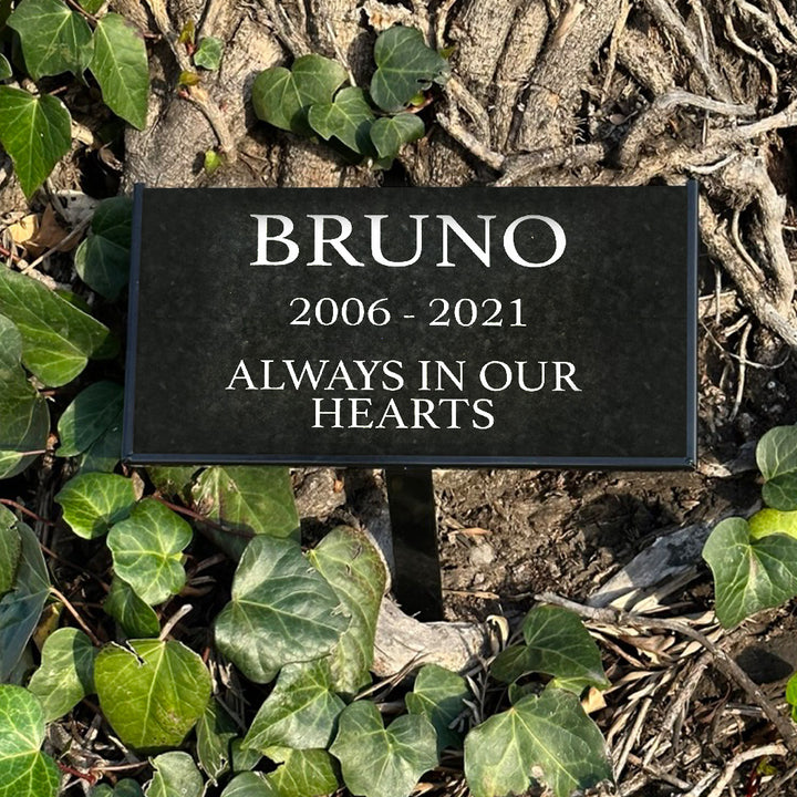 Outdoor Personalized Pet Memorial Plaque always in our hearts Personalized Outdoor garden marker