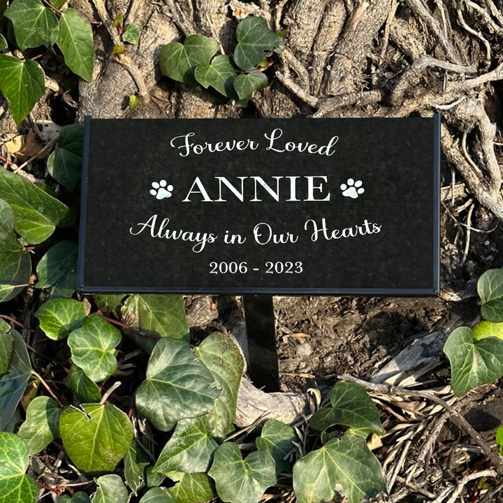 Outdoor Personalized Pet Memorial Plaque In Loving Memory garden marker