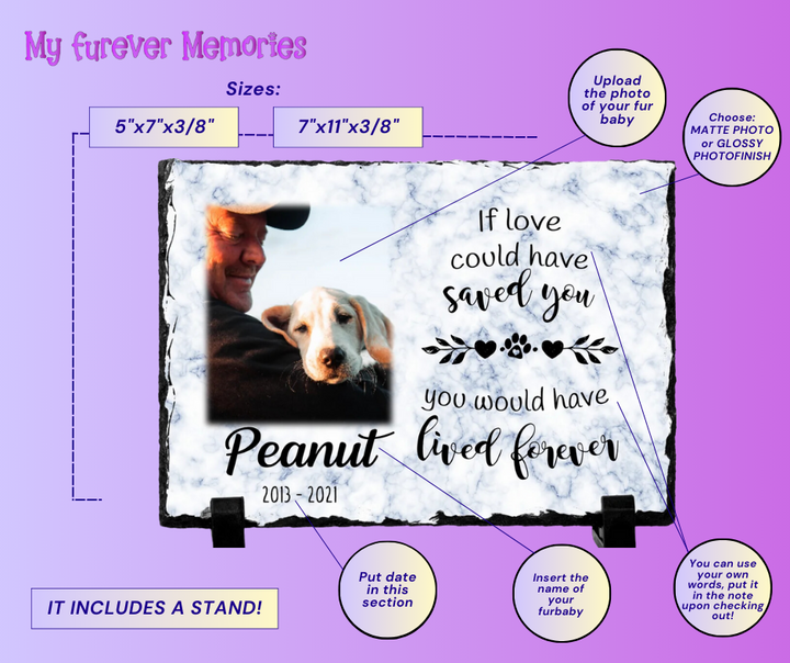 Personalized Dog Memorial Plaque   If love alone could have kept you here  Personalized Picture Keepsake