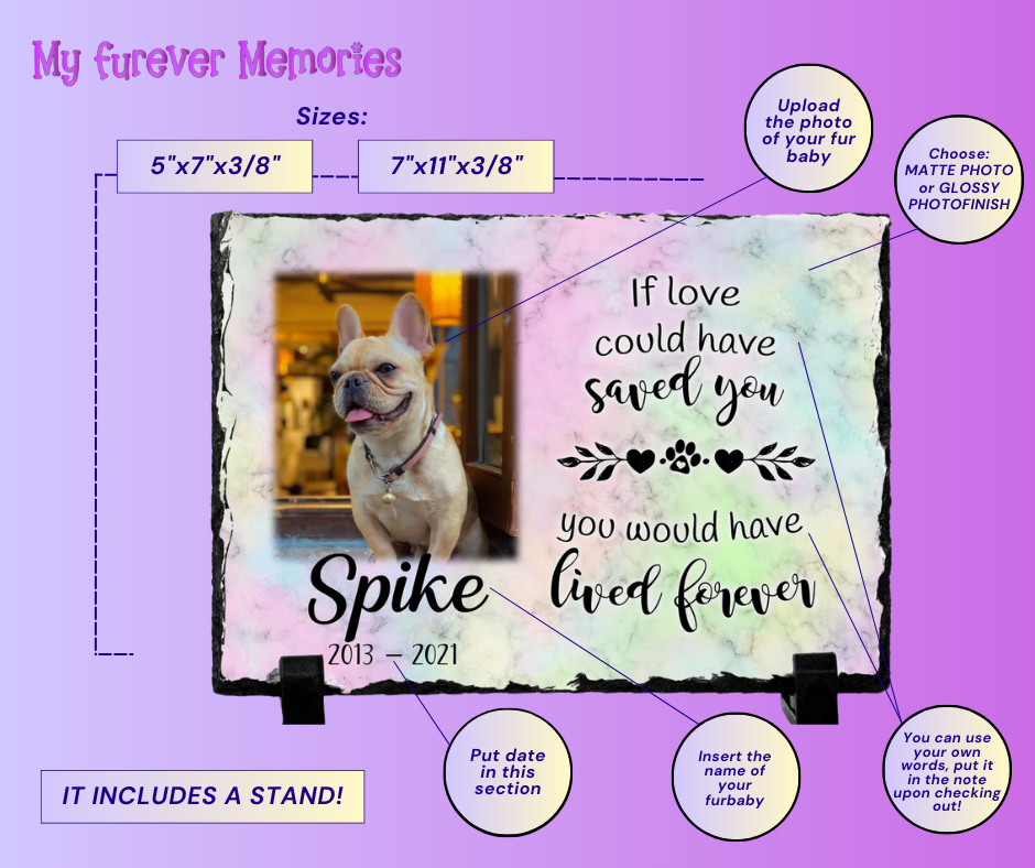Personalized Dog Memorial Plaque If Love Could Have Saved You Personalized Picture Keepsake