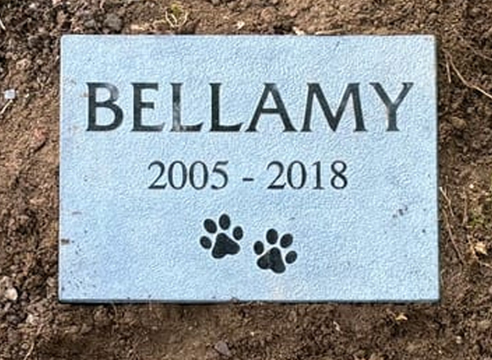 Outdoor Personalized Dog Memorial Plaque, Granite grave marker, Pet loss gift