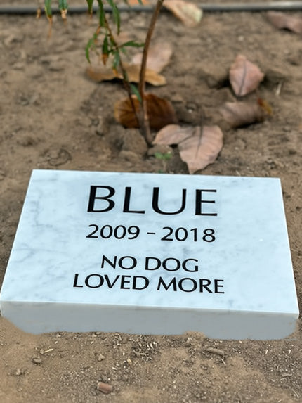 Marble Marker, Pet headstones, Custom Outdoor Engraved In Loving Memory