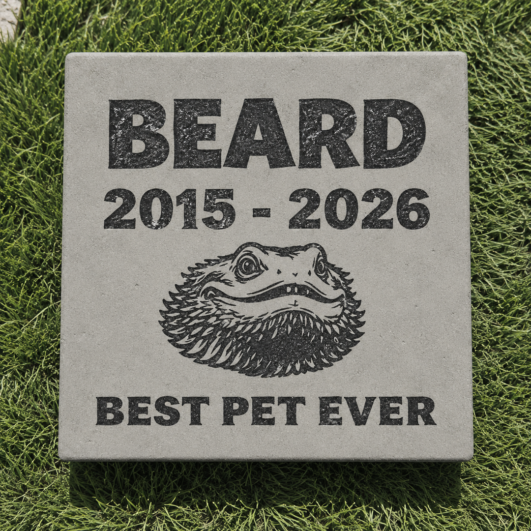 Engraved Gray Paver Headstones Grave Marker Custom Engraved Pet Memorial stone
