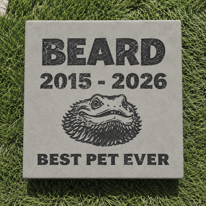 Engraved Gray Paver Headstones Grave Marker Custom Engraved Pet Memorial stone