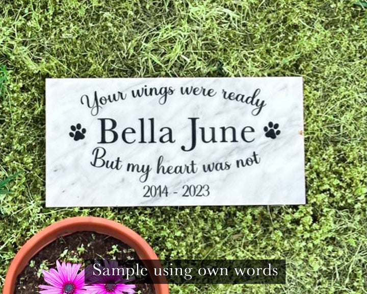 Grave Marker, Pet headstones, Custom Outdoor Engraved Pet Stone In Loving Memory