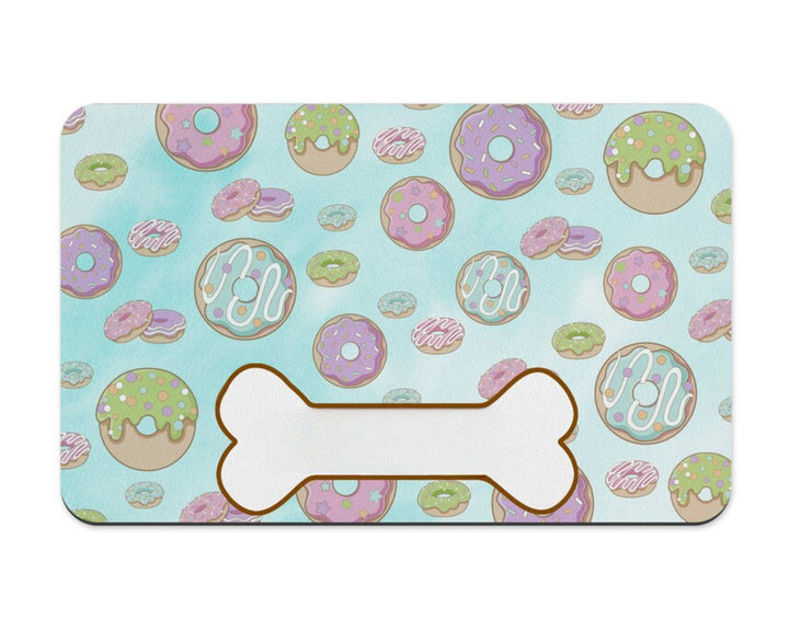 Donuts texture with Bone Name Pet Placemat