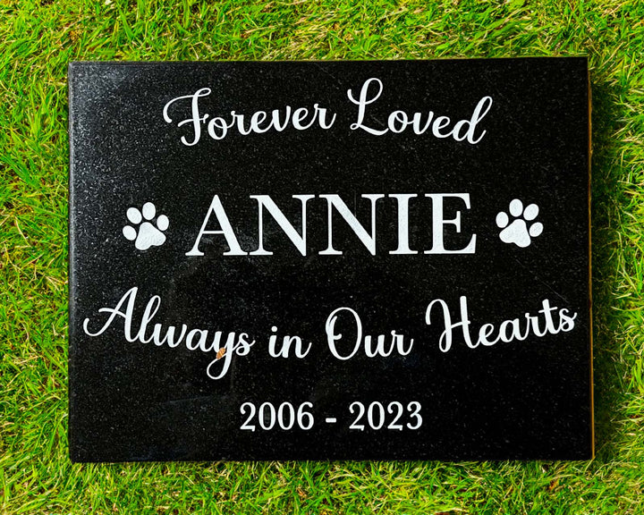 Outdoor Personalized Pet Memorial Plaque In Loving Memory garden marker