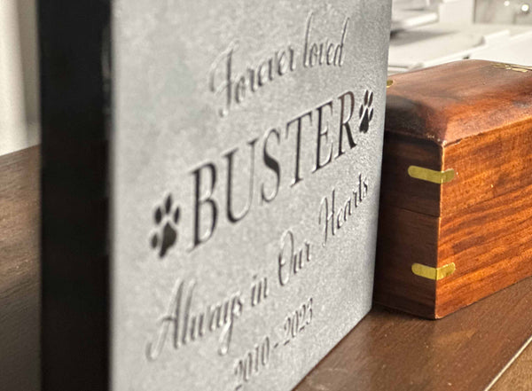 Outdoor Personalized Dog Memorial Plaque, Granite grave marker, Pet loss gift
