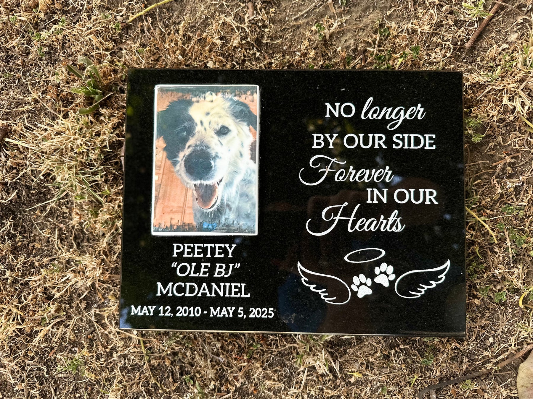 Granite plaque example