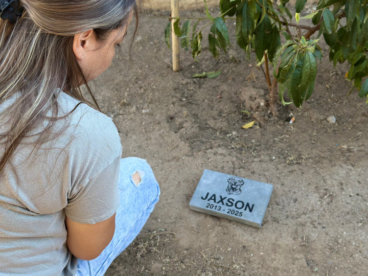 Bluestone Carved Pet Memorial Headstones Grave Marker Custom Outdoor use