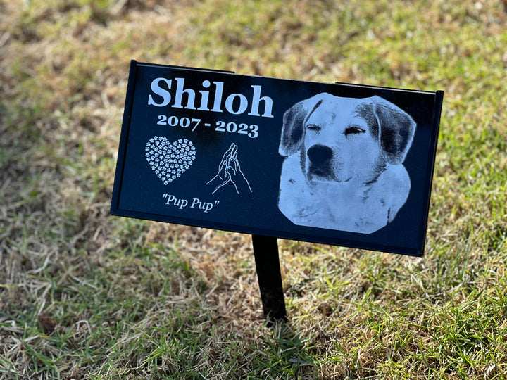 dog memorial plaque custom design