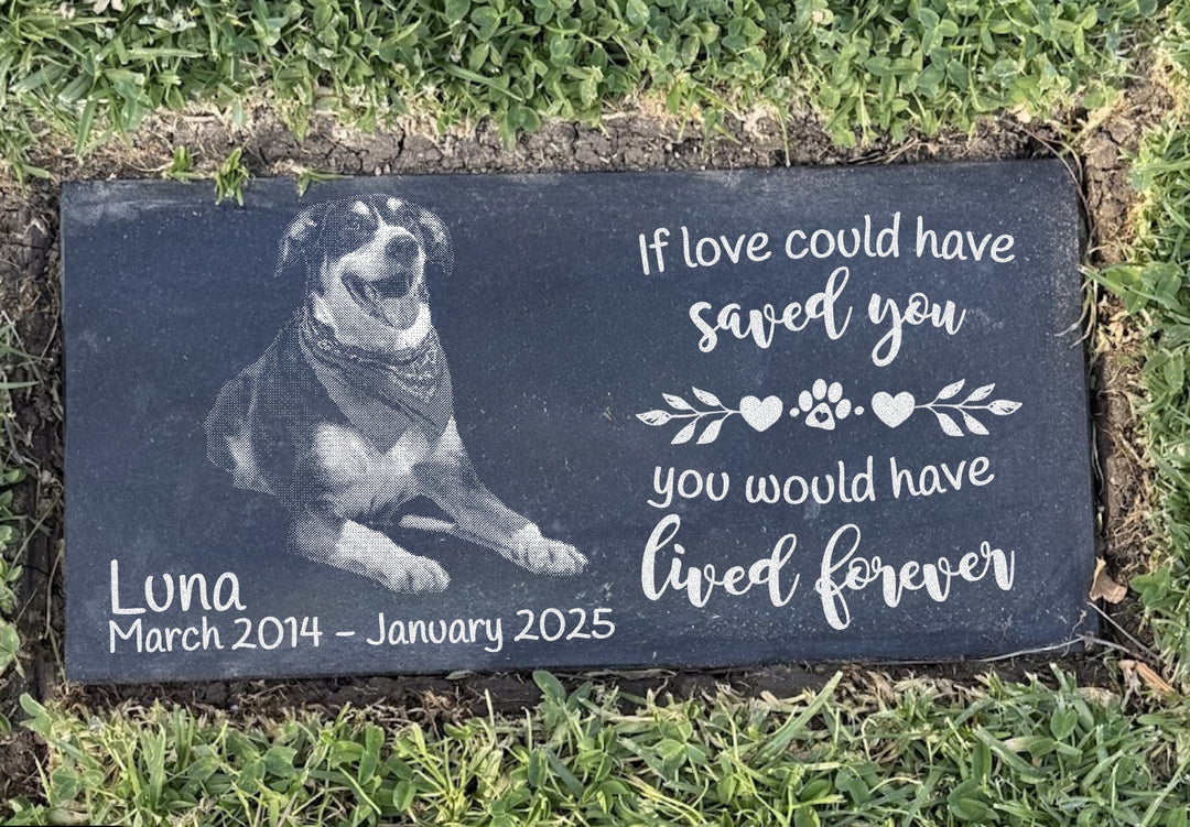 Outdoor Personalized Custom Memorial Plaque Black Granite keepsake stone