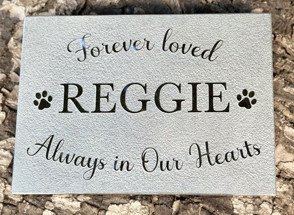 Outdoor Personalized Dog Memorial Plaque, Granite grave marker, Pet loss gift