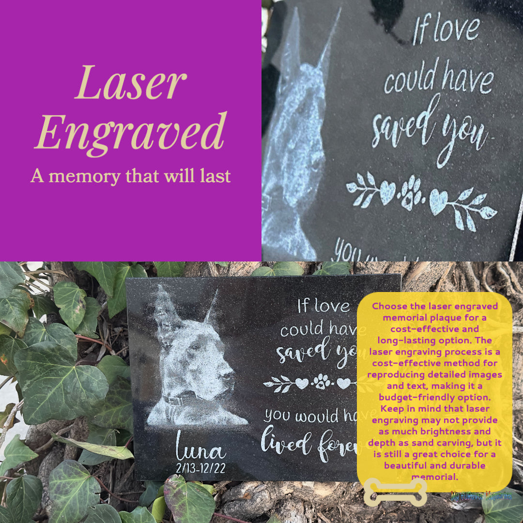 Outdoor Personalized Pet Memorial Plaque In Loving Memory garden marker