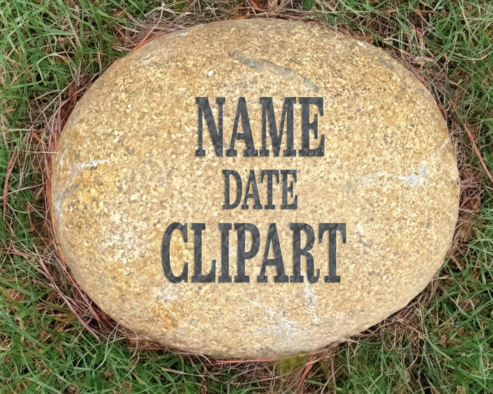 Engraved River rock headstones Grave Marker Custom Engraved Pet Memorial stone