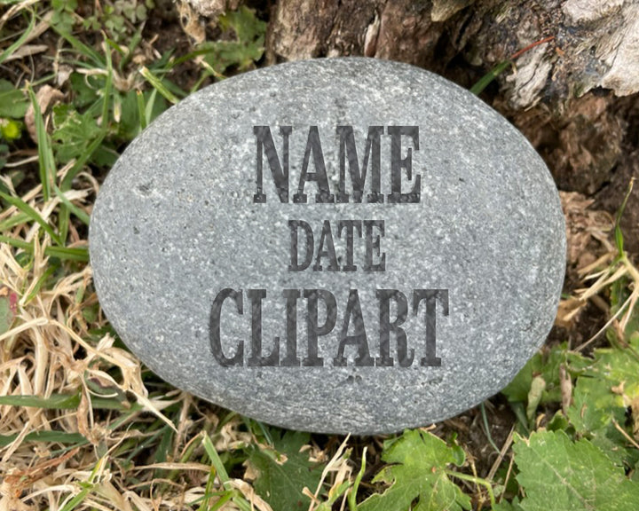 Engraved River rock headstones Grave Marker Custom Engraved Pet Memorial stone