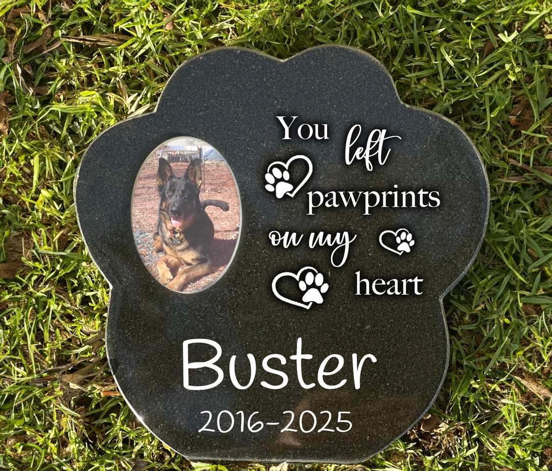 Outdoor Personalized Custom Memorial Plaque Black Granite keepsake stone