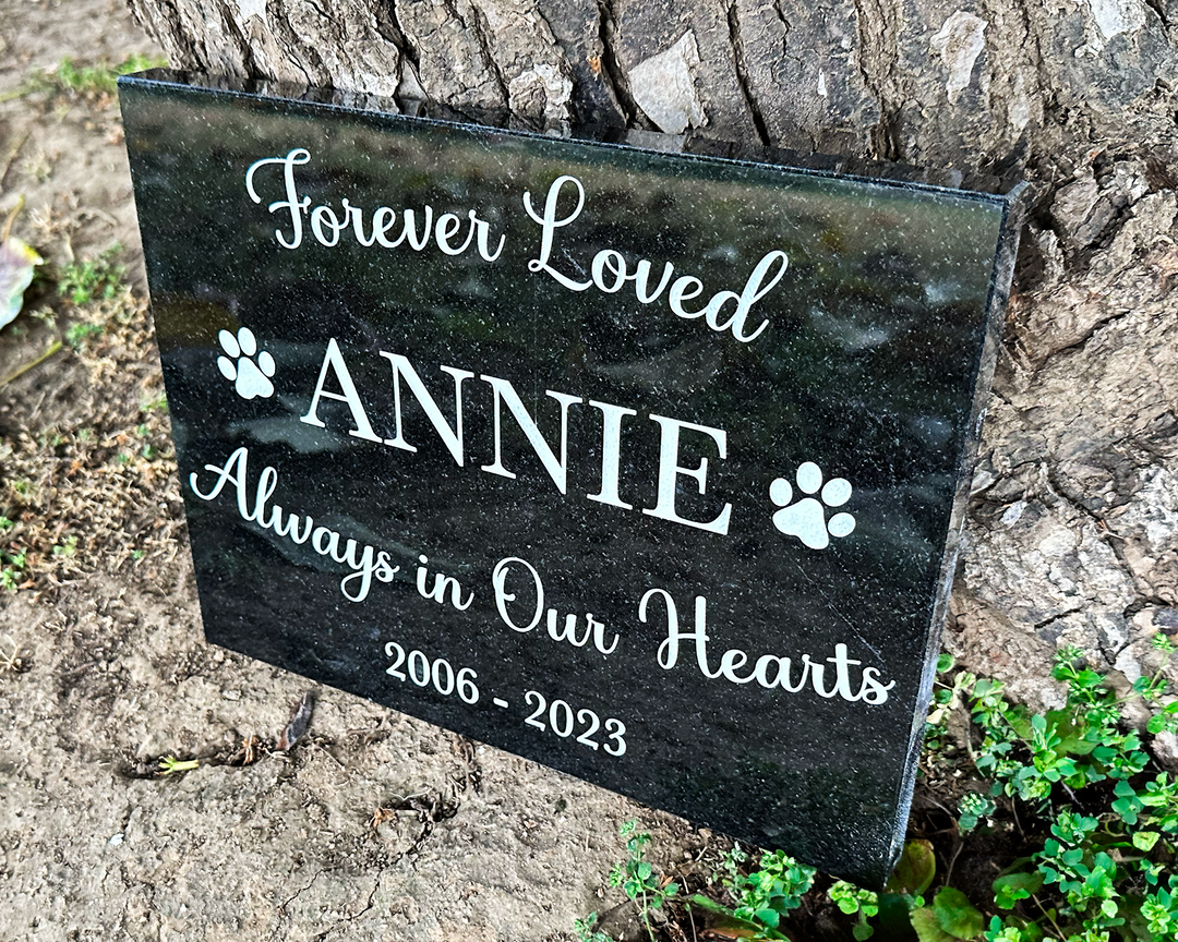 Outdoor Personalized Pet Memorial Plaque In Loving Memory garden marker