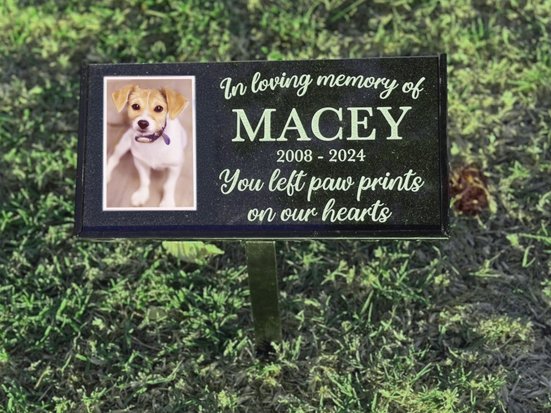 Kiln-fired color porcelain photo example — My Own Words; example custom wording