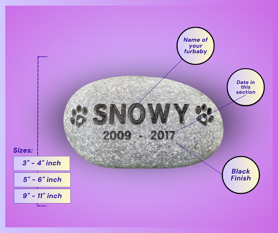 Pet Grave Marker   Custom Engraved Pet Memorial Stone Paw Prints