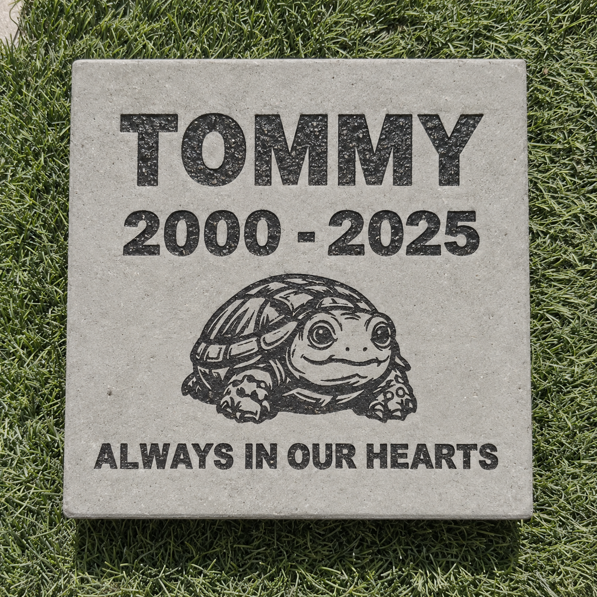 Engraved Gray Paver Headstones Grave Marker Custom Engraved Pet Memorial stone
