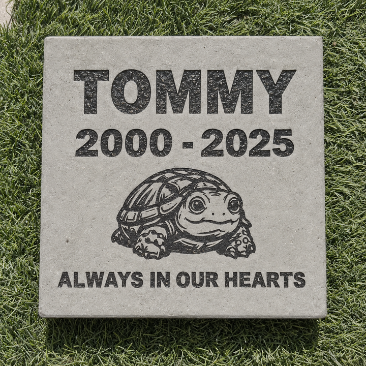 Engraved Gray Paver Headstones Grave Marker Custom Engraved Pet Memorial stone