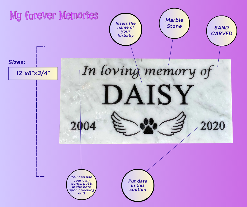 Pet Grave Marker, Dog head stone, Personalized Outdoor Engraved Pet Stone You left paw Prints