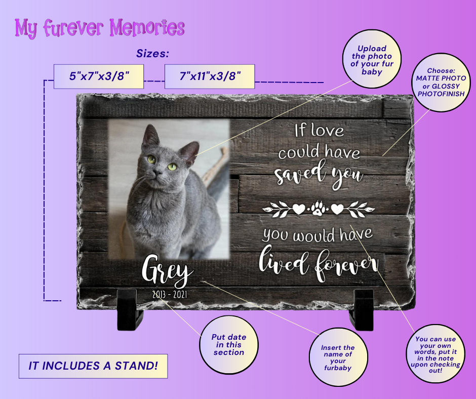 Personalized Cat Memorial Plaque You Were My Favorite Hello and My Hardest Goodbye Stone Keepsake