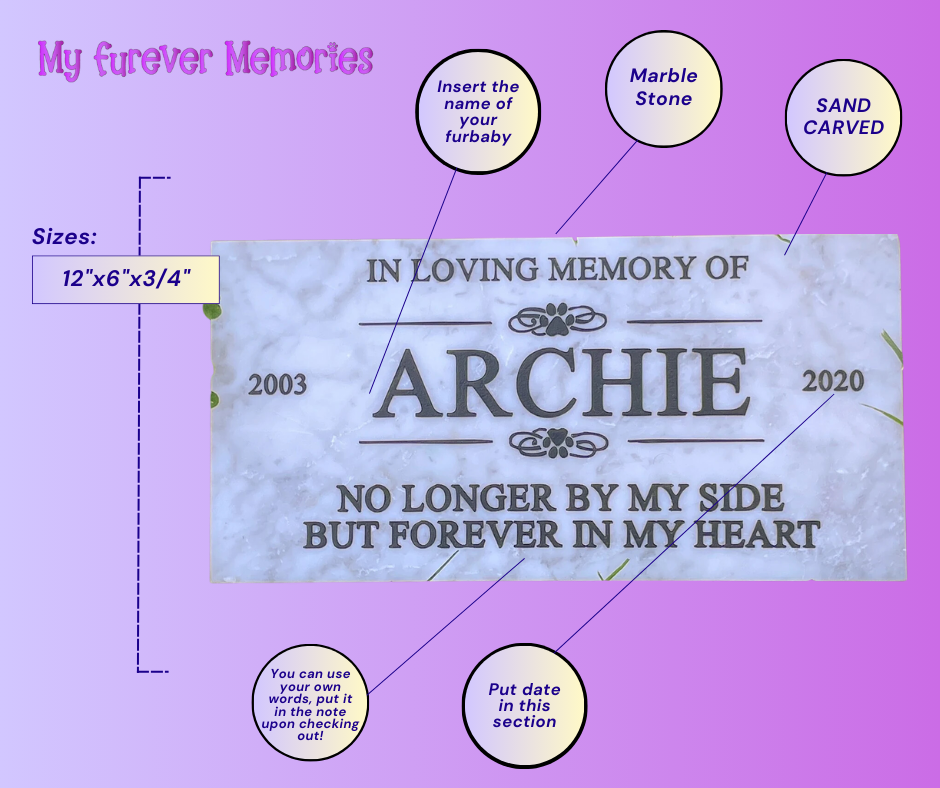 Pet headstones, Grave Marker, Custom Outdoor Engraved Pet Stone In Loving Memory