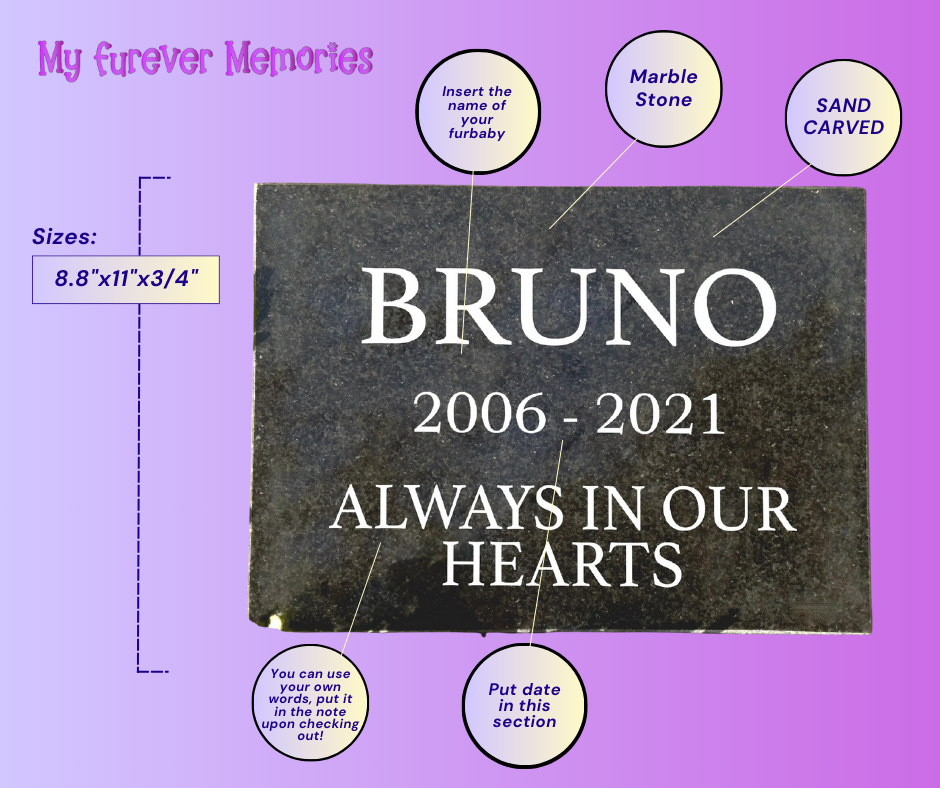 Outdoor Personalized Pet Memorial Plaque always in our hearts Personalized Outdoor garden marker