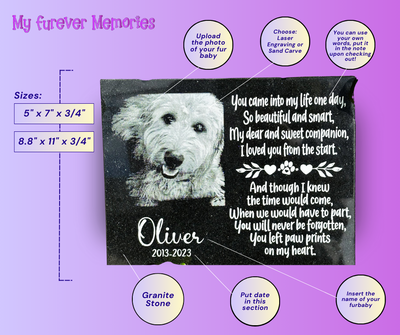 Outdoor Personalized Dog Memorial Plaque You Left Pawprints On My Heart Personalized Outdoor Plaque