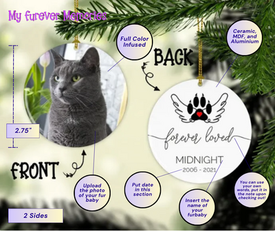 Personalized Cat Memorial  Forever Loved Personalized Picture Keepsake