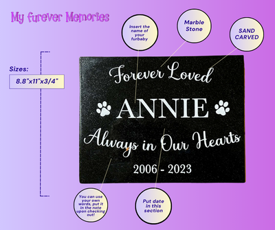 Outdoor Personalized Pet Memorial Plaque In Loving Memory garden marker