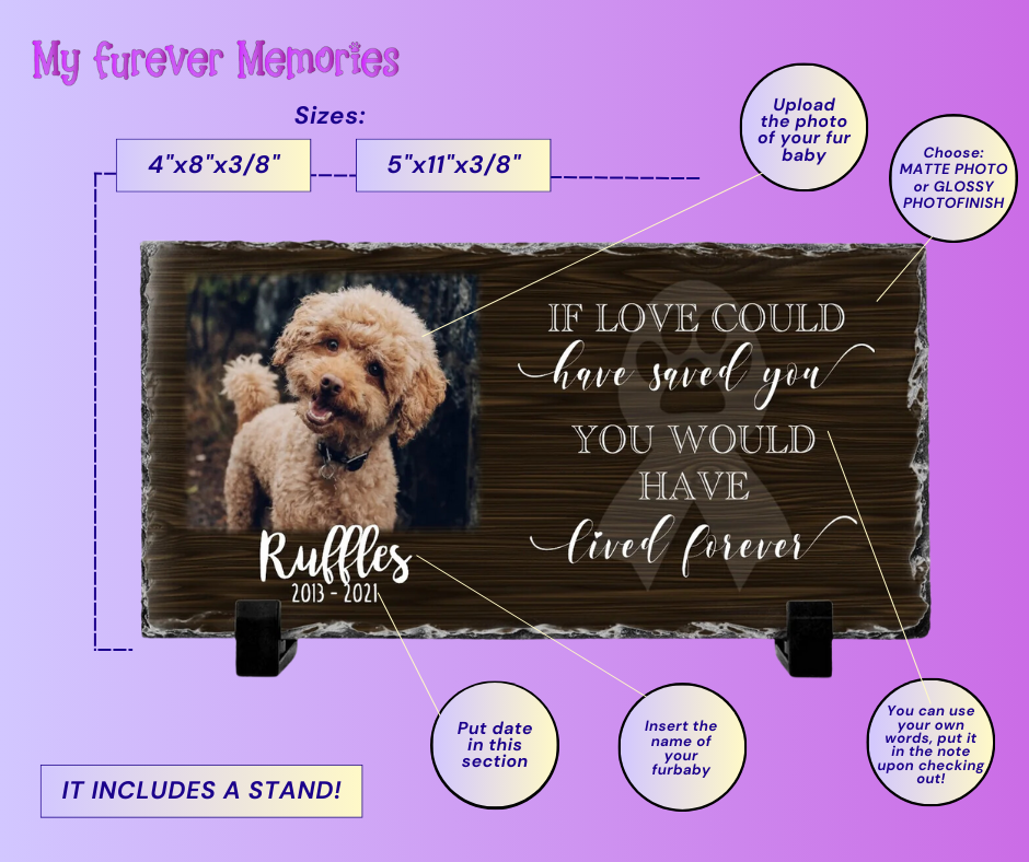 Personalized Dog Memorial Plaque   If love alone could have kept you here  Personalized Picture Keepsake